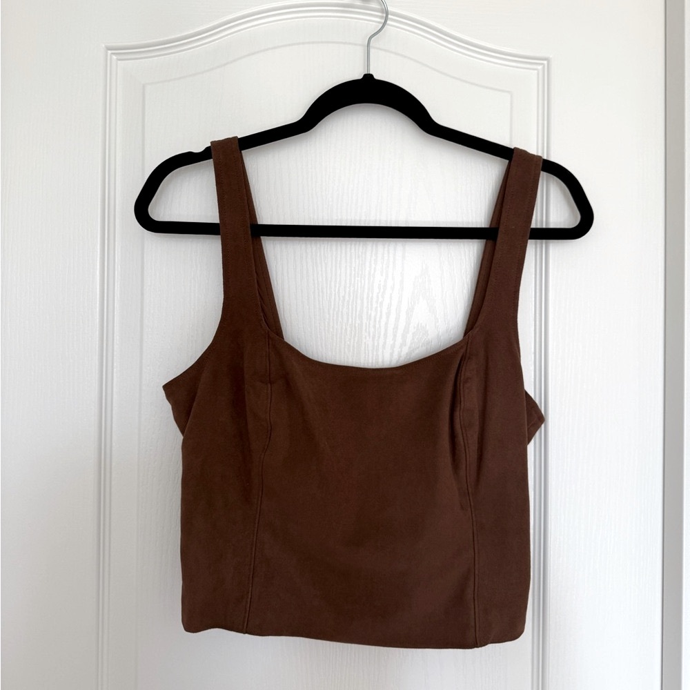 Brown Suede Women's Top